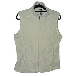 Cream Sleeveless Fleece Vest